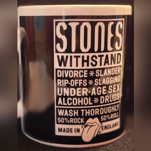 NEW Rolling Stones "Withstand Divorce"....Tongue Logo 12 oz. Ceramic Mug 2006 - Picture 2 of 6